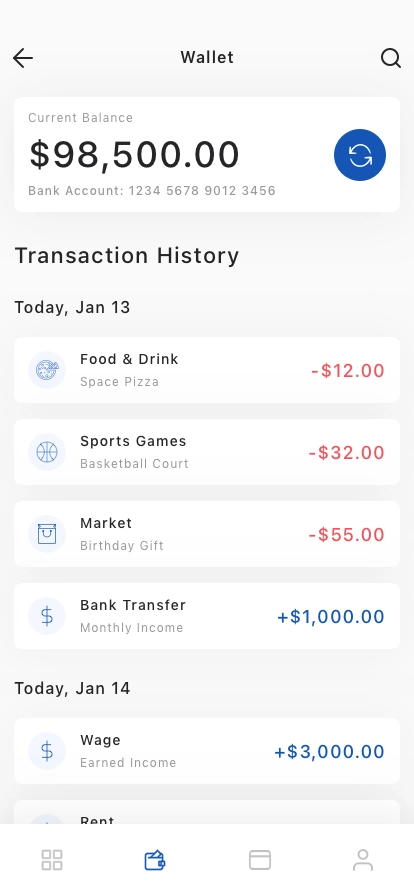 Finance & Wallet App UI Kit - Screenshot 1