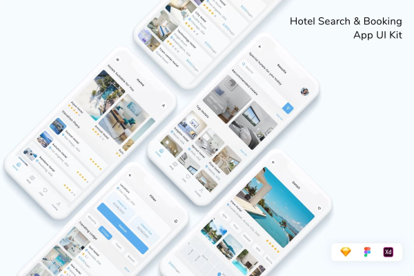 Hotel Search & Booking App UI Kit