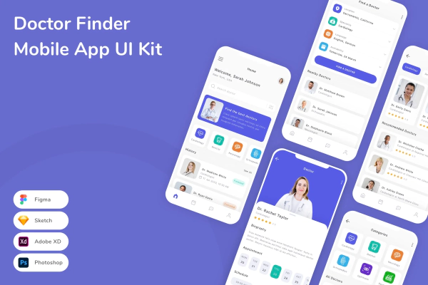 Doctor Finder Mobile App UI Kit