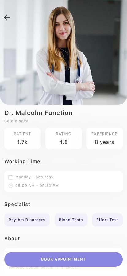 Medical & Doctor Mobile App UI Kit - Screenshot 5