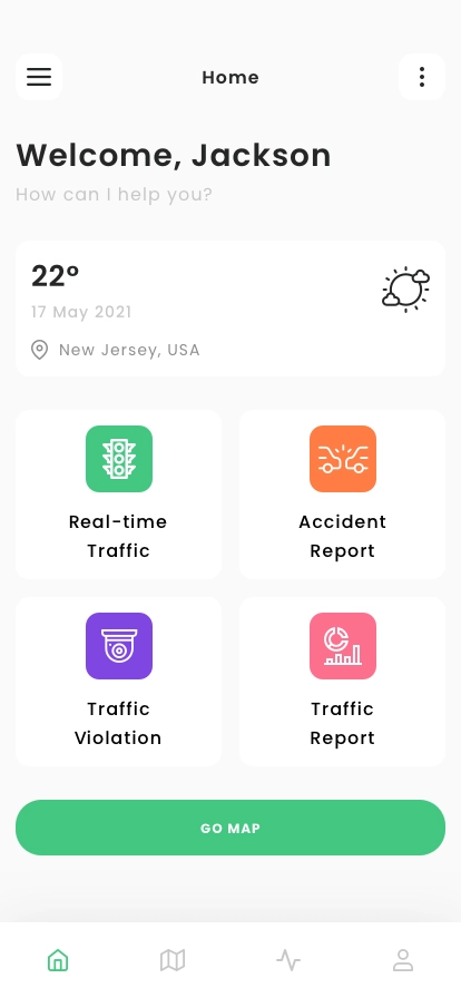 Traffic & Navigation Mobile App UI Kit - Screenshot 1