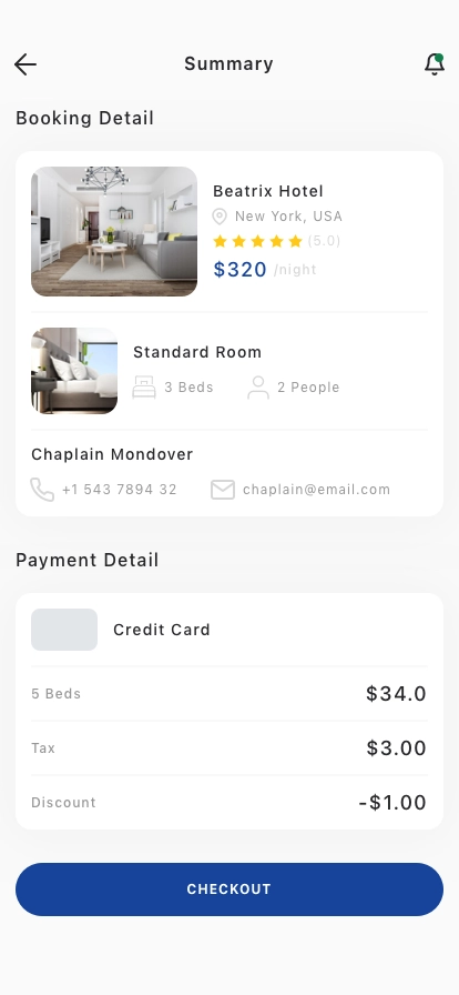 Travel & Reservation Mobile App UI Kit - Screenshot 5