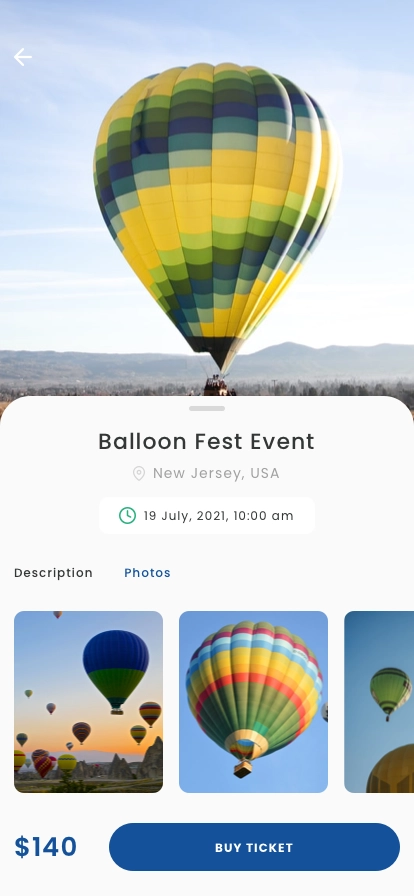 Event Finder Mobile App UI Kit - Screenshot 5