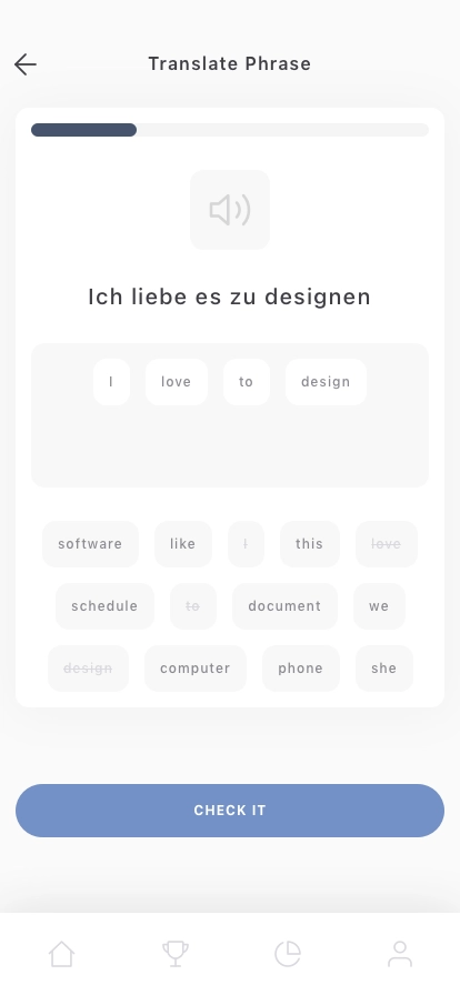 Language Learning Mobile App UI Kit - Screenshot 4