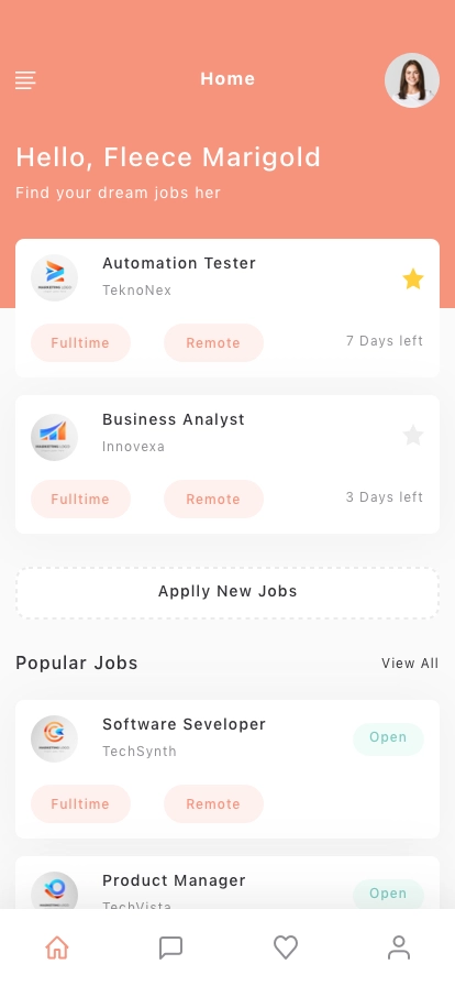 Hiring Platform Mobile App UI Kit - Screenshot 1