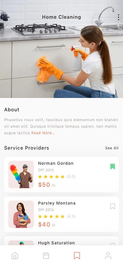 Home Service Mobile App UI Kit - Screenshot 2