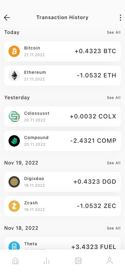 Crypto Market Mobile App UI Kit - Screenshot 1