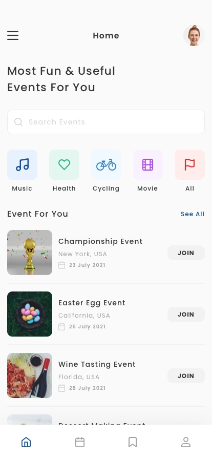 Event Finder Mobile App UI Kit - Screenshot 3