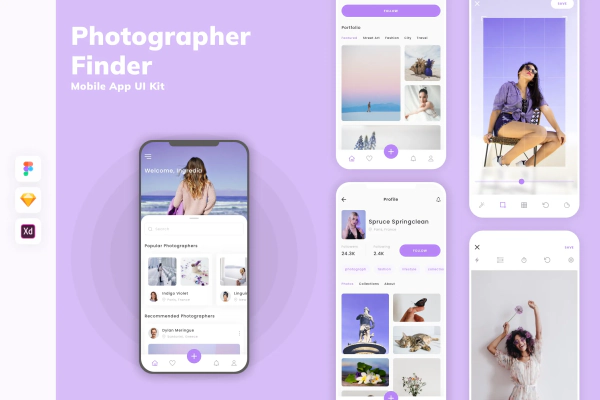 Photographer Finder Mobile App UI Kit