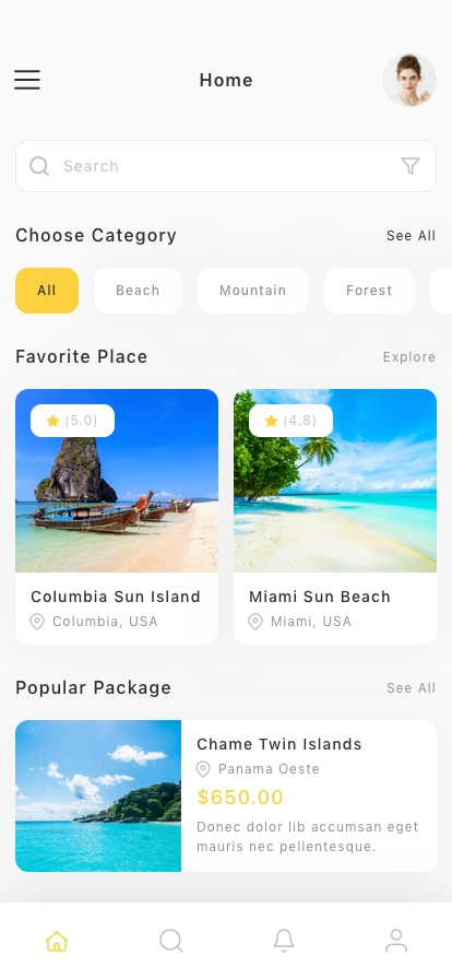 Traveling Mobile App UI Kit - Screenshot 1