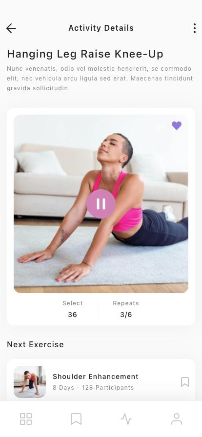 Home Fitness & Workout Mobile App UI Kit - Screenshot 4