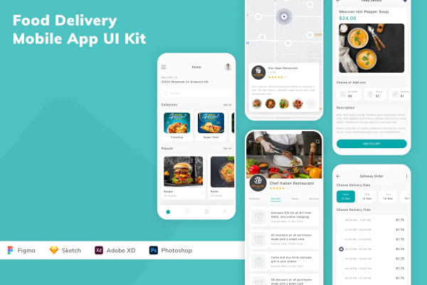 Food Delivery Mobile App UI Kit