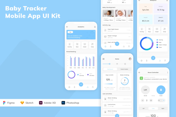 Baby Tracker Mobile App UI Kit