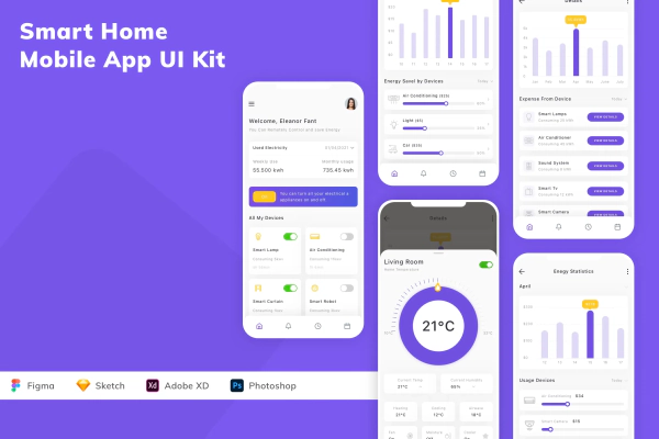 Smart Home Mobile App UI Kit