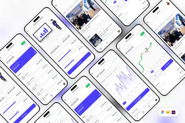 Trading & Financial News Mobile App UI Kit