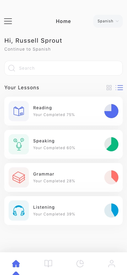Language Learning Mobile App UI Kit - Screenshot 4