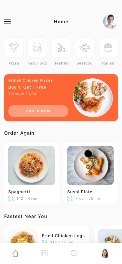 Food Ordering Mobile App UI Kit - Screenshot 1