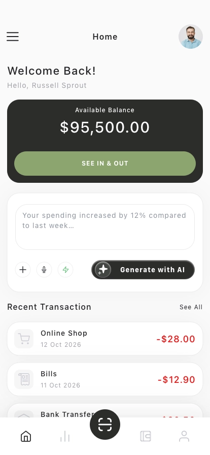 Budget Management Mobile App UI Kit - Screenshot 1