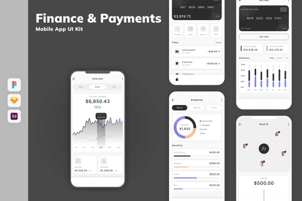 Finance & Payments Mobile App UI Kit