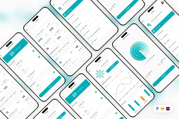 Antivirus & Malware Scanner Mobile App UI Kit