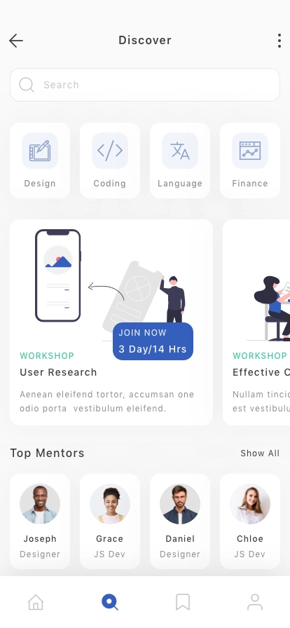 Online Learning Mobile App UI Kit - Screenshot 2