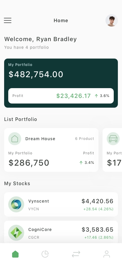 Investment Mobile App UI Kit - Screenshot 1