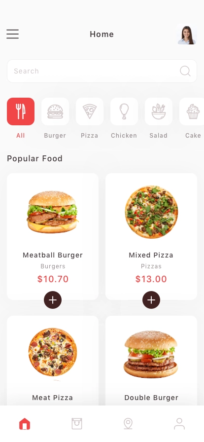 Fastfood Delivery Mobile App UI Kit - Screenshot 1