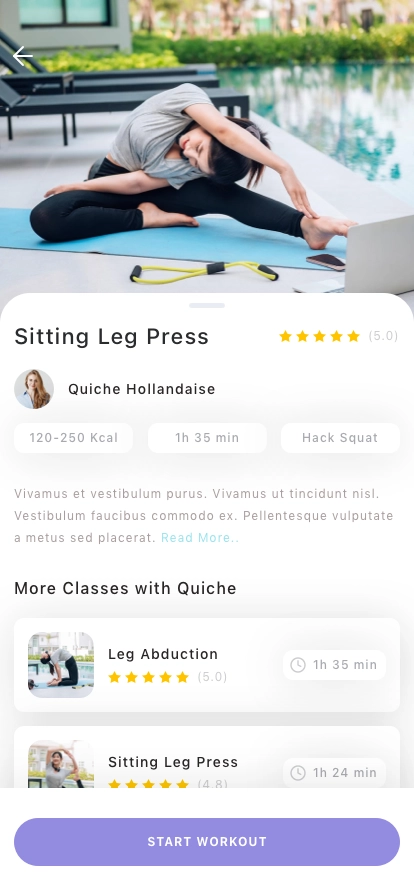 Fitness & Workout Mobile App UI Kit - Screenshot 4