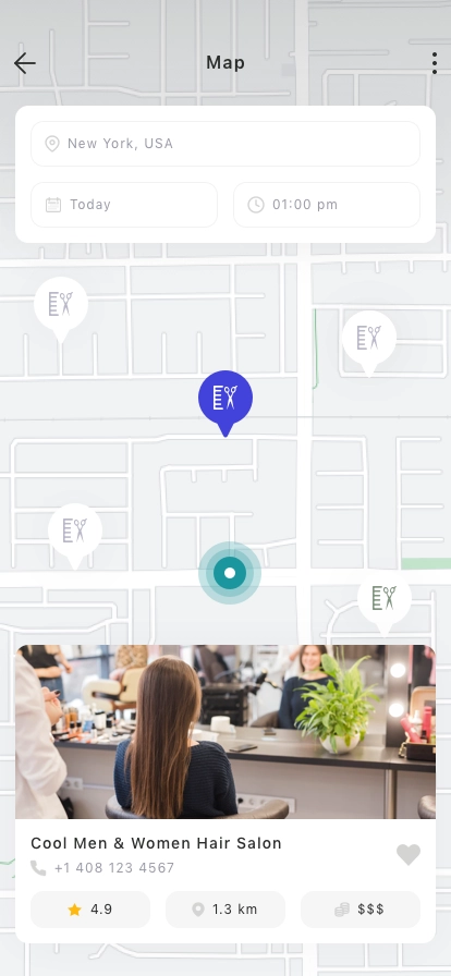 Salon Search & Booking Mobile App UI Kit - Screenshot 4