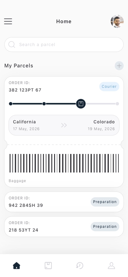 Package Tracking Mobile App UI Kit - Screenshot 1