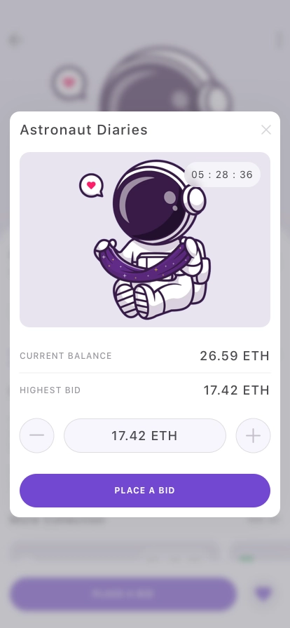 NFT Market Collection Mobile App UI Kit - Screenshot 4