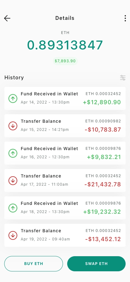 Cryptocurrency Wallet App UI Kit - Screenshot 5