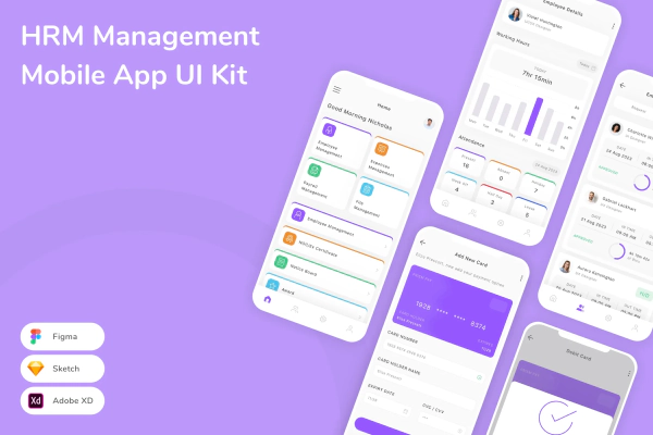 HRM Management Mobile App UI Kit