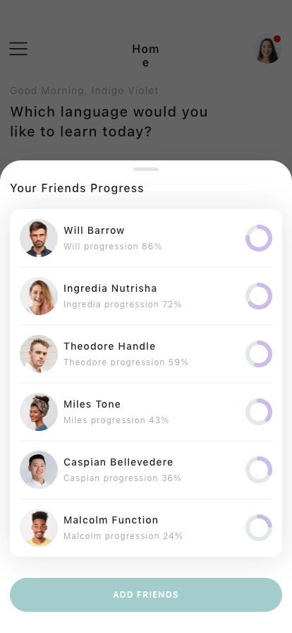 Language Learning Mobile App UI Kit - Screenshot 5