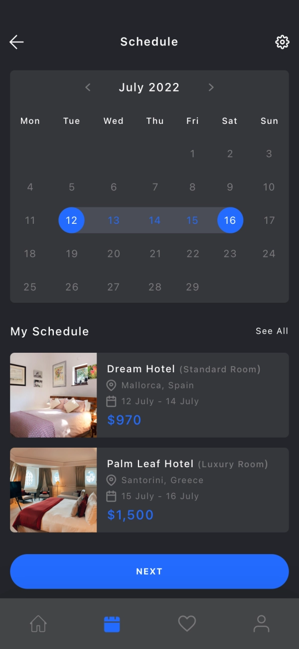 Hotel Find & Booking Mobile App UI Kit - Screenshot 2