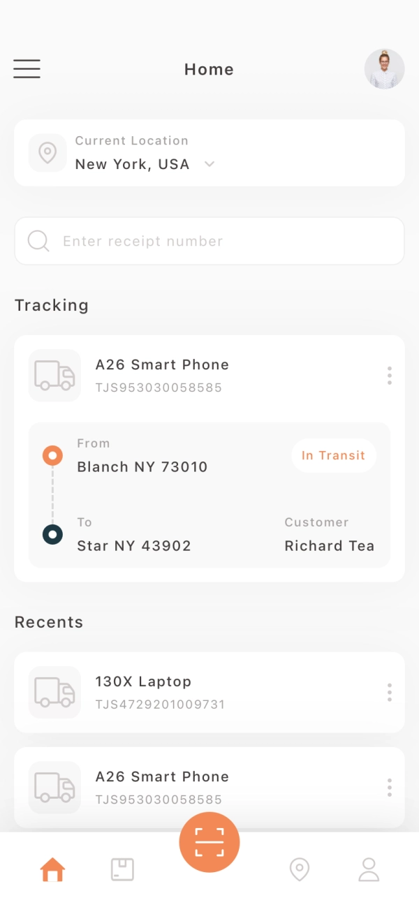 Package Tracker Mobile App UI Kit - Screenshot 1