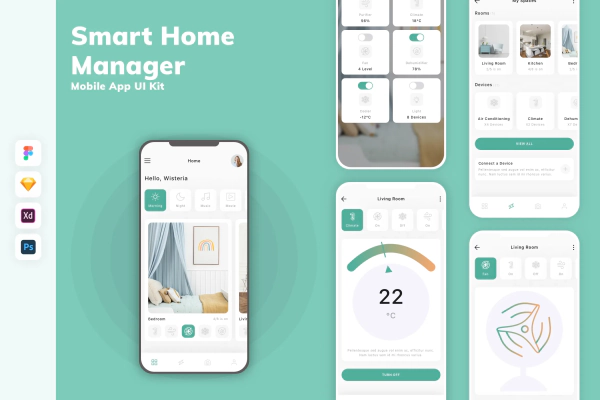 Smart Home Manager Mobile App UI Kit