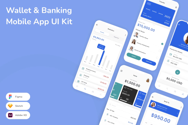 Wallet & Banking Mobile App UI Kit
