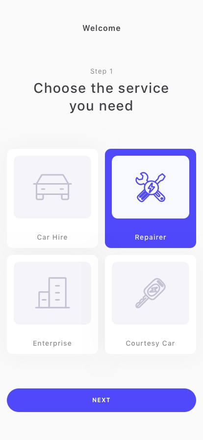 Auto Service Mobile App UI Kit - Screenshot 1