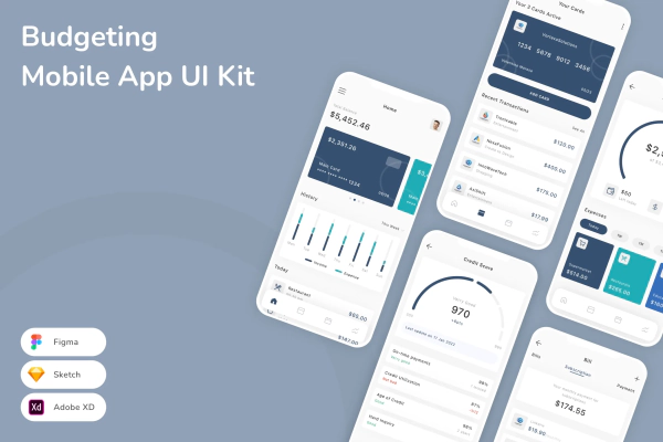 Budgeting Mobile App UI Kit