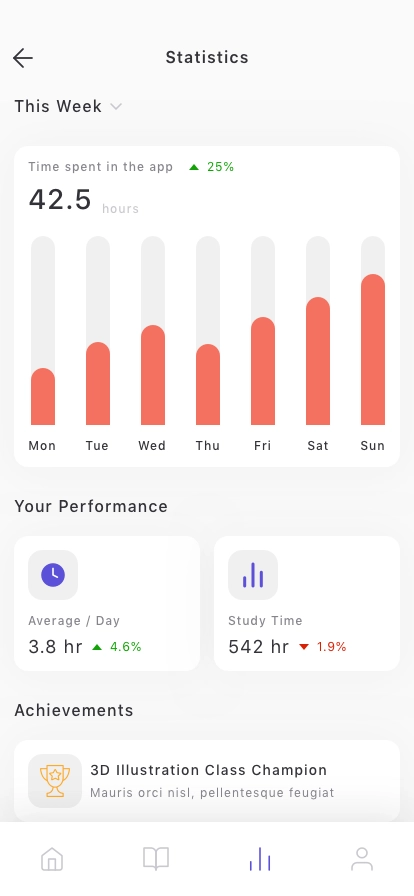 Online Course Mobile App UI Kit - Screenshot 5