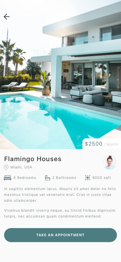 Real Estate Concept Mobile App UI Kit - Screenshot 5