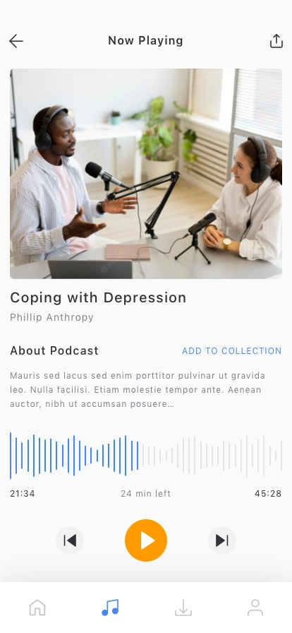 Podcast Mobile App UI Kit - Screenshot 5