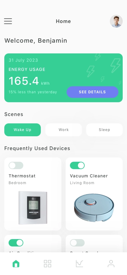 Smart Home Mobile App UI Kit - Screenshot 1