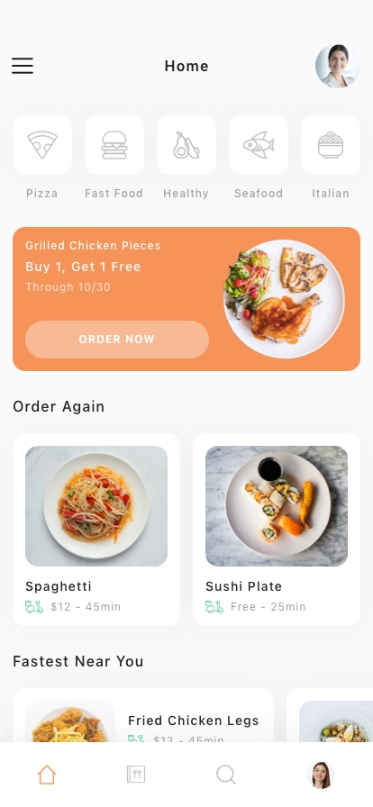 Food Delivery & Ordering Mobile App UI Kit - Screenshot 1