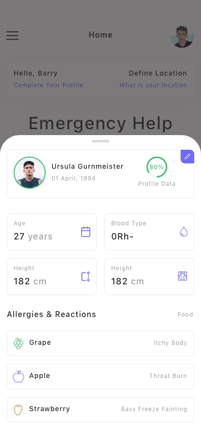 SOS Call Mobile App UI Kit - Screenshot 4