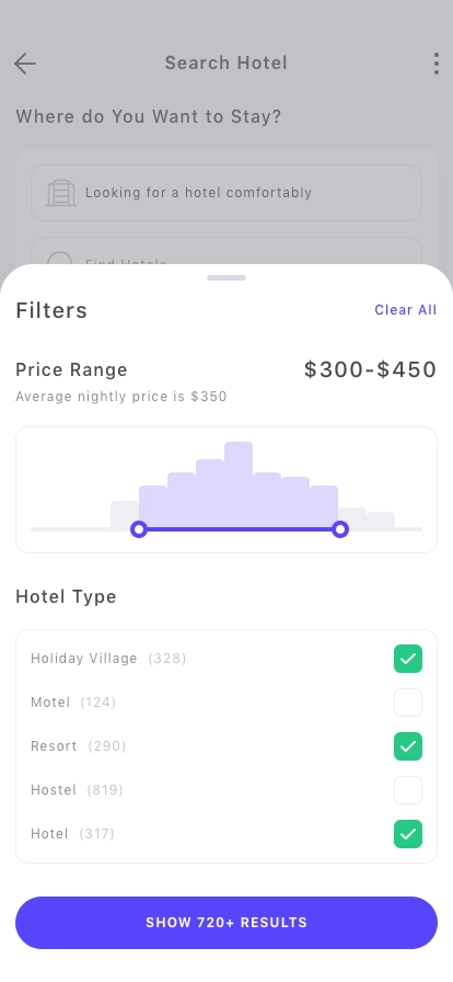 Hotel Reservation Mobile App UI Kit - Screenshot 3