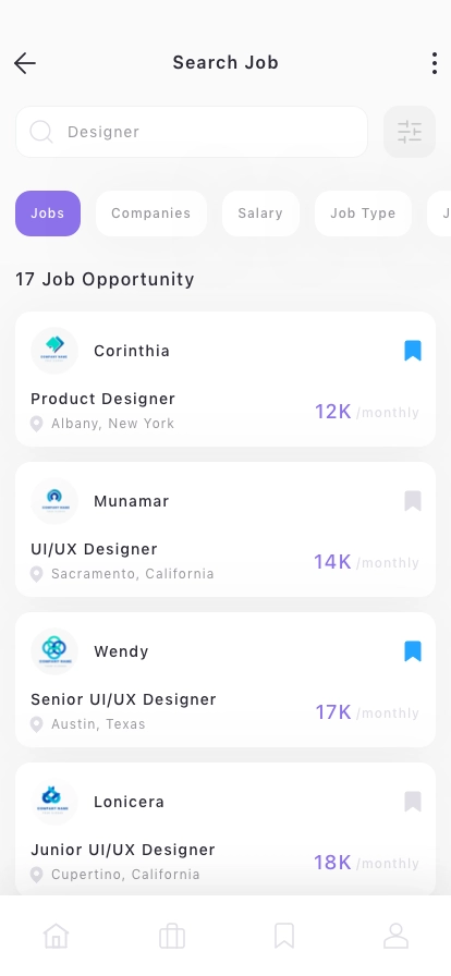 Job & Freelancer Finder Mobile App UI Kit - Screenshot 4