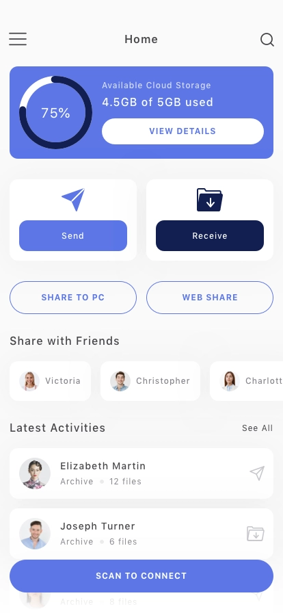 File Manager Mobile App UI Kit - Screenshot 2