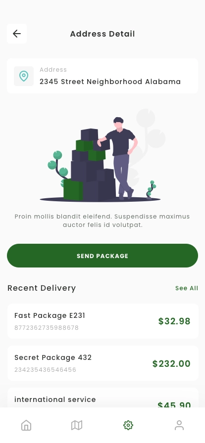 Package Delivery & Tracking App UI Kit - Screenshot 2